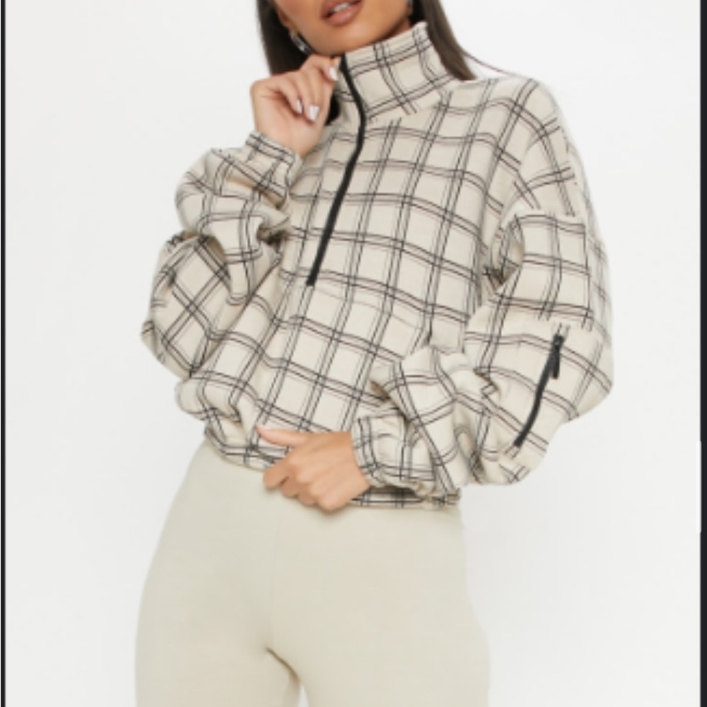 Plaid Zip-Up Jacket